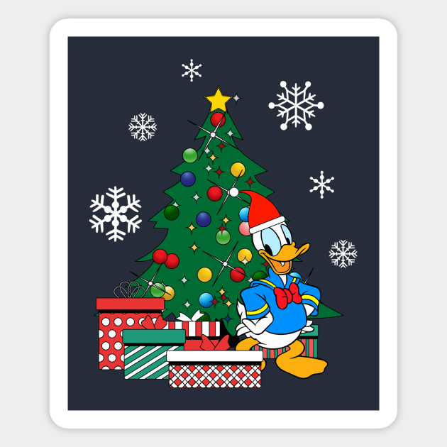 Donald Duck Around The Christmas Tree Magnet by Nova5